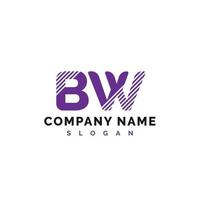 création de logo bw. bw lettre logo icône illustration vectorielle - vecteur