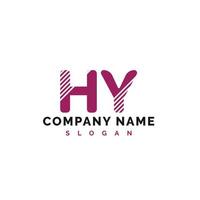 création de logo de lettre hy. hy lettre logo illustration vectorielle - vecteur