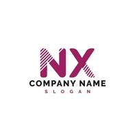 création de logo de lettre nx. nx lettre logo illustration vectorielle - vecteur