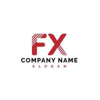 création de logo de lettre fx. fx lettre logo illustration vectorielle - vecteur