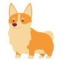 vecteur de dessin animé d'icône de chien royal. chiot bébé