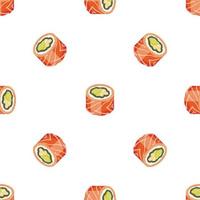vecteur transparente motif rouleau de sushi de poisson rouge