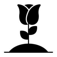 icône du design moderne de fleur rose vecteur