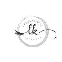 initial lk logo écriture salon de beauté mode luxe moderne monogramme vecteur