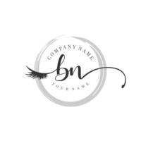 initiale bn logo écriture salon de beauté mode moderne luxe monogramme vecteur