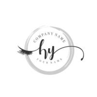 initiale hy logo écriture salon de beauté mode moderne luxe monogramme vecteur
