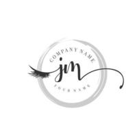 initiale jm logo écriture salon de beauté mode moderne luxe monogramme vecteur