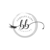 initiale bb logo écriture salon de beauté mode moderne luxe monogramme vecteur