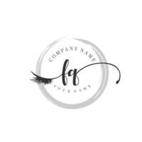 initiale fq logo écriture salon de beauté mode moderne luxe monogramme vecteur