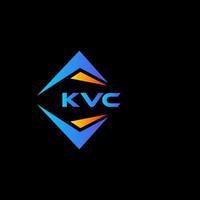 création de logo de technologie abstraite kvc sur fond noir. concept de logo de lettre initiales créatives kvc. vecteur