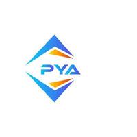 création de logo de technologie abstraite pya sur fond blanc. concept de logo de lettre initiales créatives pya. vecteur