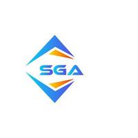création de logo de technologie abstraite sga sur fond blanc. concept de logo de lettre initiales créatives sga. vecteur