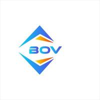 création de logo de technologie abstraite bov sur fond blanc. concept de logo de lettre initiales créatives bov. vecteur