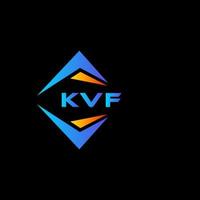 création de logo de technologie abstraite kvf sur fond noir. concept de logo de lettre initiales créatives kvf. vecteur