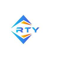 création de logo de technologie abstraite rty sur fond blanc. concept de logo de lettre initiales créatives rty. vecteur