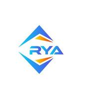 création de logo de technologie abstraite rya sur fond blanc. concept de logo de lettre initiales créatives rya. vecteur