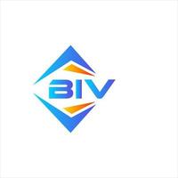 création de logo de technologie abstraite biv sur fond blanc. concept de logo de lettre initiales créatives biv. vecteur