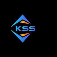 création de logo de technologie abstraite kss sur fond noir. concept de logo de lettre initiales créatives kss. vecteur