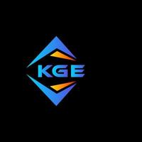 création de logo de technologie abstraite kge sur fond noir. concept de logo de lettre initiales créatives kge. vecteur