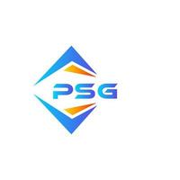 création de logo de technologie abstraite psg sur fond blanc. concept de logo de lettre initiales créatives psg. vecteur