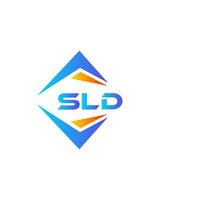 création de logo de technologie abstraite sld sur fond blanc. concept de logo de lettre initiales créatives sld. vecteur