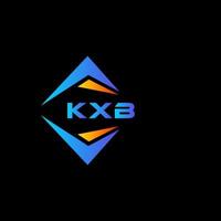 création de logo de technologie abstraite kxb sur fond noir. concept de logo de lettre initiales créatives kxb. vecteur