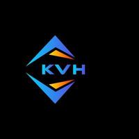 création de logo de technologie abstraite kvh sur fond noir. concept de logo de lettre initiales créatives kvh. vecteur