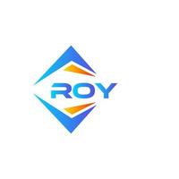 création de logo de technologie abstraite roy sur fond blanc. concept de logo de lettre initiales créatives roy. vecteur