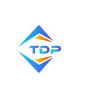 création de logo de technologie abstraite tdp sur fond blanc. concept de logo de lettre initiales créatives tdp. vecteur