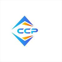 création de logo de technologie abstraite ccp sur fond blanc. concept de logo de lettre initiales créatives ccp. vecteur