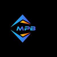 création de logo de technologie abstraite mpb sur fond noir. concept de logo de lettre initiales créatives mpb. vecteur