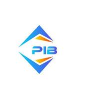 création de logo de technologie abstraite pib sur fond blanc. concept de logo de lettre initiales créatives pib. vecteur