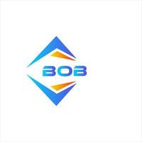 création de logo de technologie abstraite bob sur fond blanc. bob creative initiales lettre logo concept. vecteur