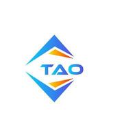 création de logo de technologie abstraite tao sur fond blanc. concept de logo de lettre initiales créatives tao. vecteur