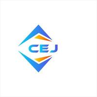 création de logo de technologie abstraite cej sur fond blanc. concept de logo de lettre initiales créatives cej. vecteur