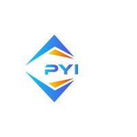 création de logo de technologie abstraite pyi sur fond blanc. concept de logo de lettre initiales créatives pyi. vecteur