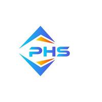 création de logo de technologie abstraite phs sur fond blanc. concept de logo de lettre initiales créatives phs. vecteur