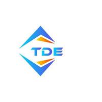 création de logo de technologie abstraite tde sur fond blanc. concept de logo de lettre initiales créatives tde. vecteur