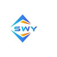 conception de logo de technologie abstraite swy sur fond blanc. concept de logo de lettre initiales créatives swy. vecteur