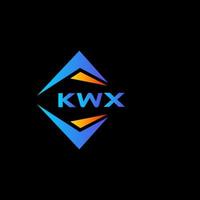 création de logo de technologie abstraite kwx sur fond noir. concept de logo de lettre initiales créatives kwx. vecteur