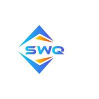 création de logo de technologie abstraite swq sur fond blanc. concept de logo de lettre initiales créatives swq. vecteur