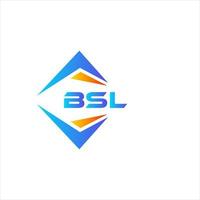 création de logo de technologie abstraite bsl sur fond blanc. concept de logo de lettre initiales créatives bsl. vecteur