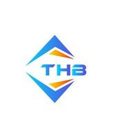 création de logo de technologie abstraite thb sur fond blanc. concept de logo de lettre initiales créatives thb. vecteur