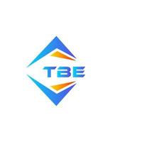 création de logo de technologie abstraite tbe sur fond blanc. concept de logo de lettre initiales créatives tbe. vecteur