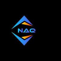 création de logo de technologie abstraite naq sur fond noir. concept de logo de lettre initiales créatives naq. vecteur