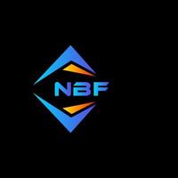 création de logo de technologie abstraite nbf sur fond noir. concept de logo de lettre initiales créatives nbf. vecteur