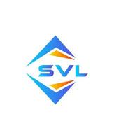 création de logo de technologie abstraite svl sur fond blanc. concept de logo de lettre initiales créatives svl. vecteur