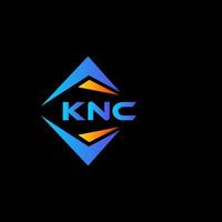 création de logo de technologie abstraite knc sur fond noir. concept de logo de lettre initiales créatives knc. vecteur