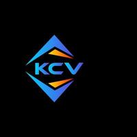 création de logo de technologie abstraite kcv sur fond noir. concept de logo de lettre initiales créatives kcv. vecteur