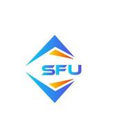 création de logo de technologie abstraite sfu sur fond blanc. concept de logo de lettre initiales créatives sfu. vecteur
